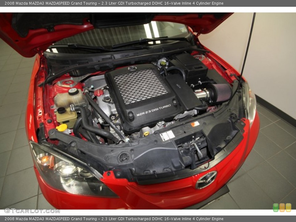 2.3 Liter GDI Turbocharged DOHC 16-Valve Inline 4 Cylinder 2008 Mazda MAZDA3 Engine