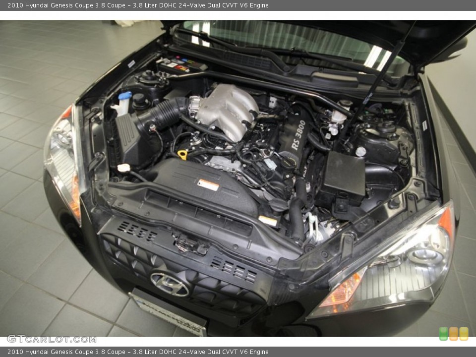 3.8 Liter DOHC 24-Valve Dual CVVT V6 Engine for the 2010 Hyundai Genesis Coupe #70782227