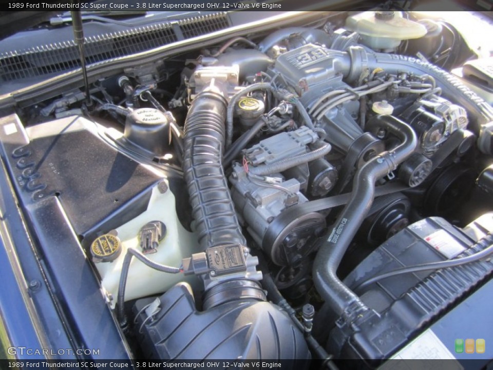 3.8 Liter Supercharged OHV 12-Valve V6 1989 Ford Thunderbird Engine