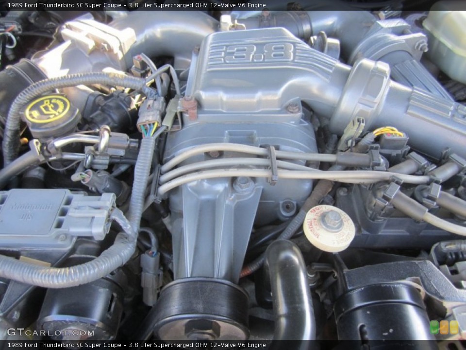3.8 Liter Supercharged OHV 12-Valve V6 Engine for the 1989 Ford Thunderbird #70904515
