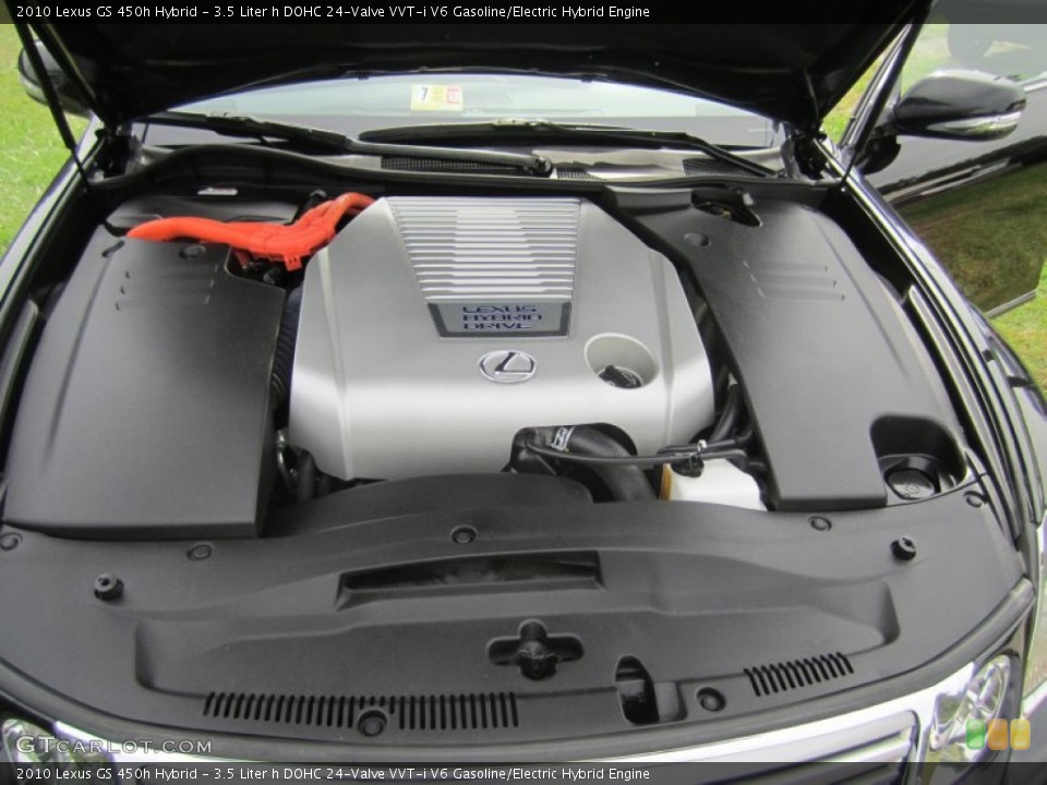 3.5 Liter h DOHC 24-Valve VVT-i V6 Gasoline/Electric Hybrid 2010 Lexus GS Engine