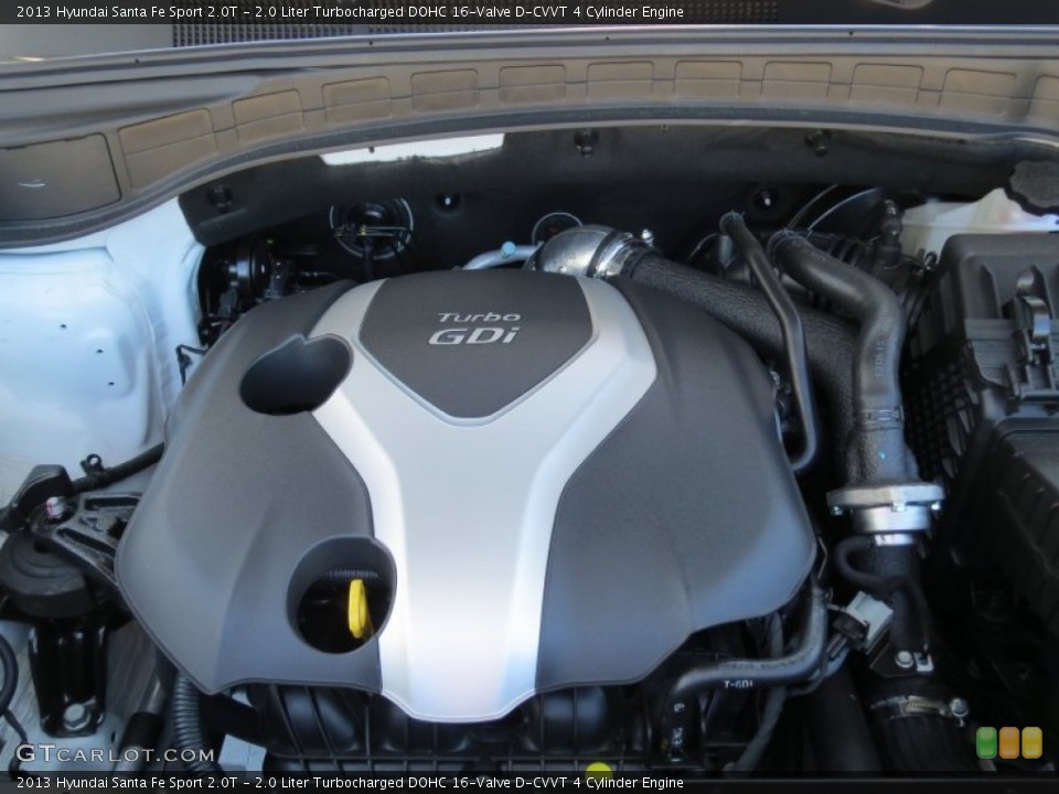 2.0 Liter Turbocharged DOHC 16-Valve D-CVVT 4 Cylinder Engine for the 2013 Hyundai Santa Fe #71045972