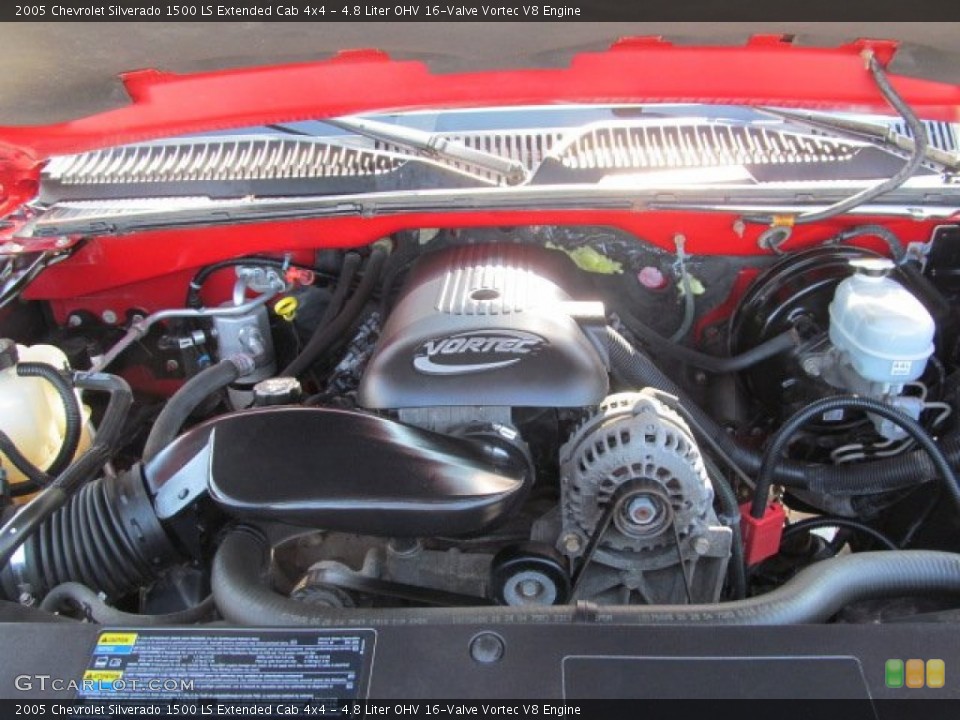 4.8 Liter OHV 16-Valve Vortec V8 Engine for the 2005 Chevrolet Silverado 1500 #71078194