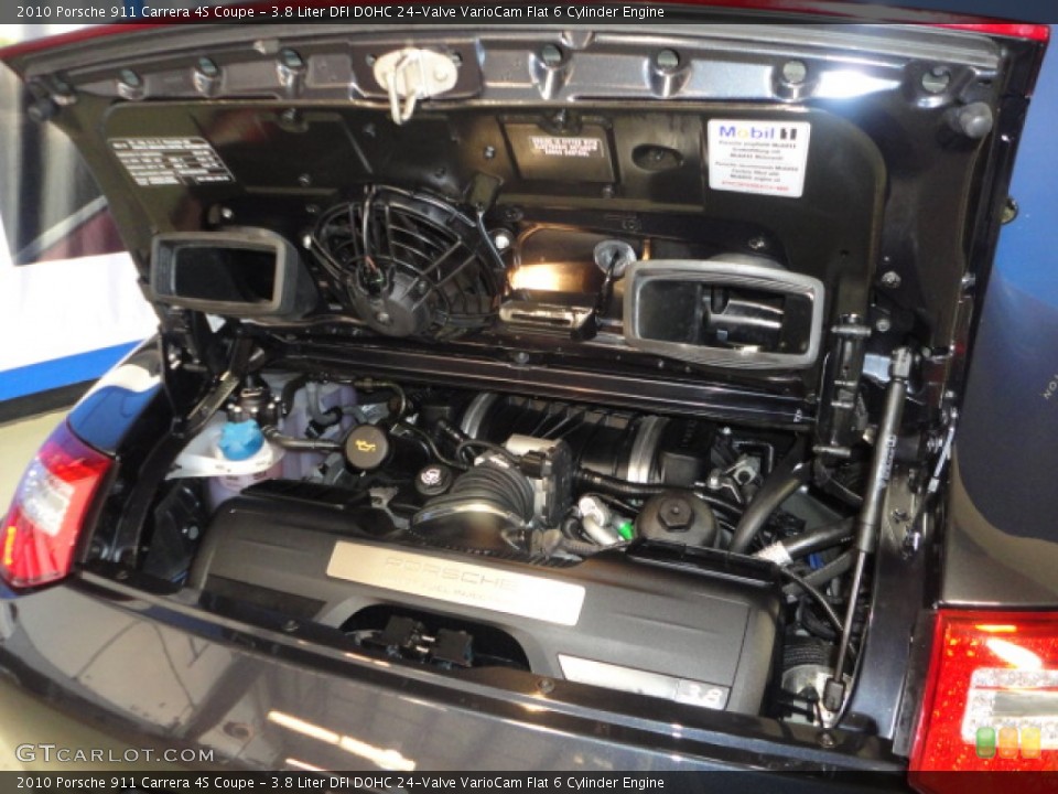 3.8 Liter DFI DOHC 24-Valve VarioCam Flat 6 Cylinder 2010 Porsche 911 Engine