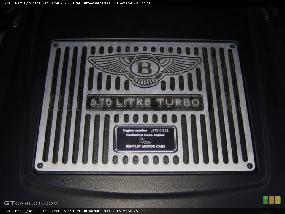 6.75 Liter Turbocharged OHV 16-Valve V8 Engine for the 2001 Bentley Arnage #71303705
