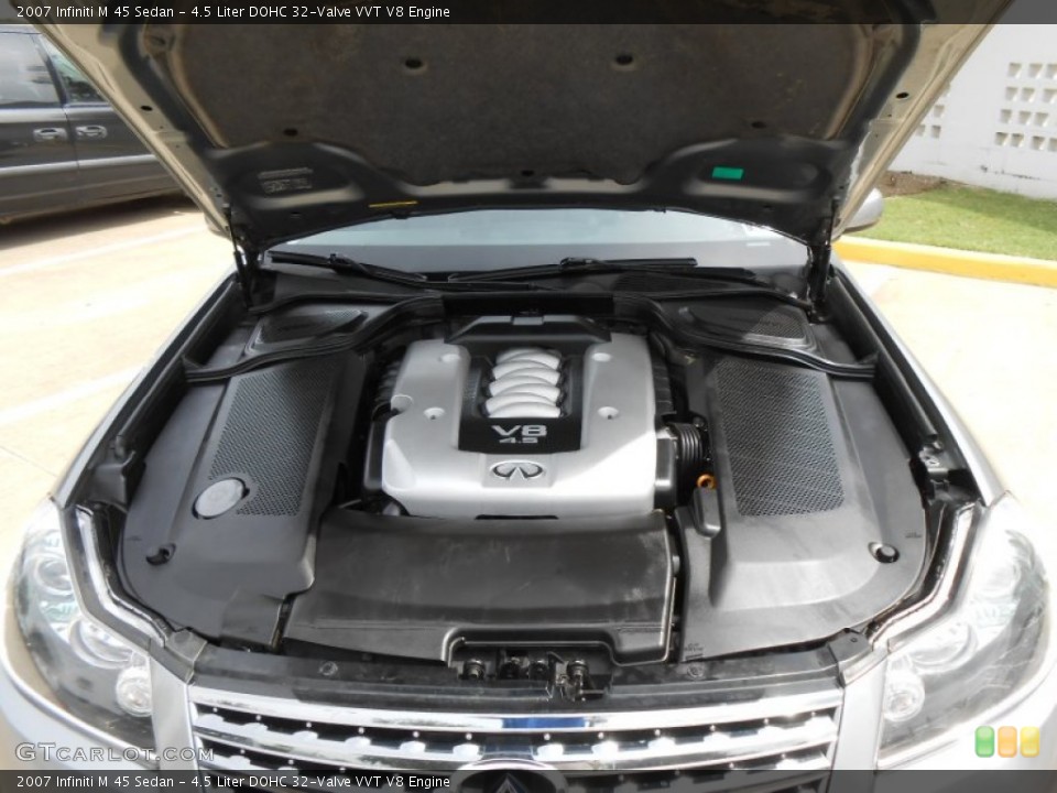4.5 Liter DOHC 32-Valve VVT V8 2007 Infiniti M Engine