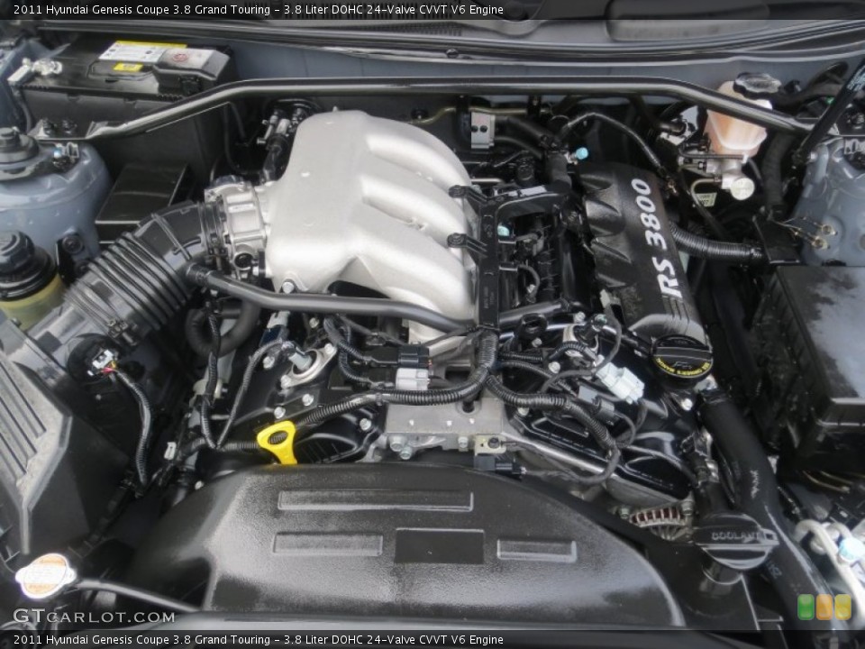 3.8 Liter DOHC 24-Valve CVVT V6 Engine for the 2011 Hyundai Genesis Coupe #71461910