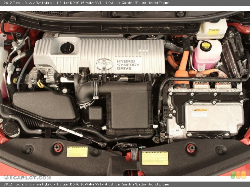 1.8 Liter DOHC 16-Valve VVT-i 4 Cylinder Gasoline/Electric Hybrid Engine for the 2012 Toyota Prius v #71679910