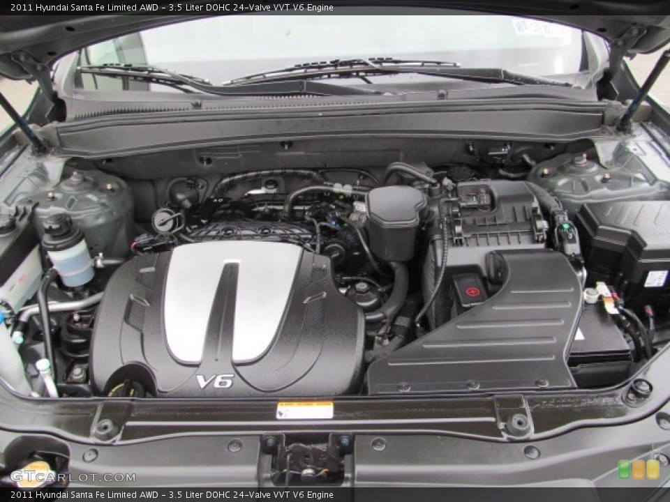 3.5 Liter DOHC 24-Valve VVT V6 Engine for the 2011 Hyundai Santa Fe #71901456