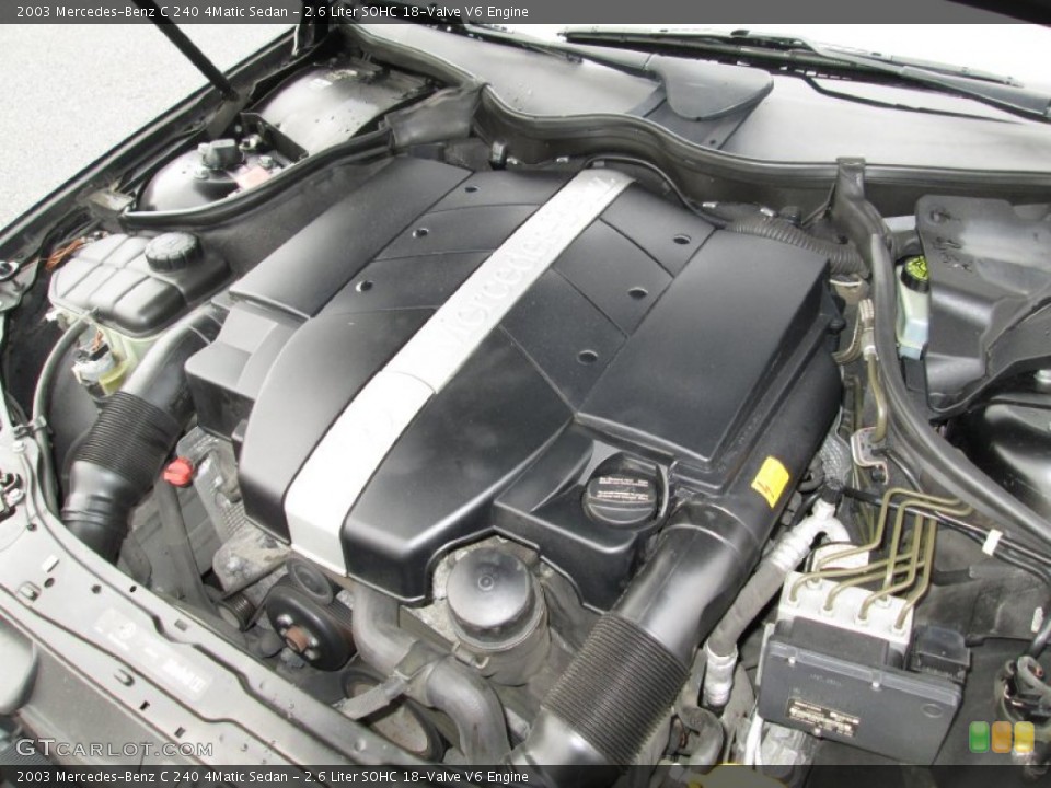 2.6 Liter SOHC 18-Valve V6 2003 Mercedes-Benz C Engine