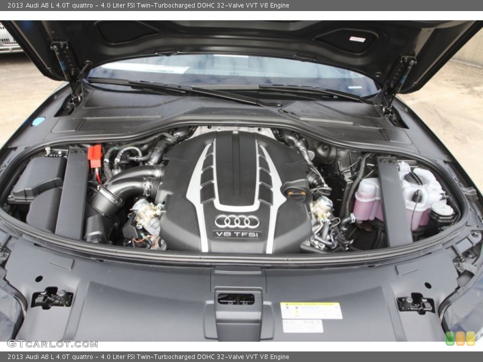 4.0 Liter FSI Twin-Turbocharged DOHC 32-Valve VVT V8 Engine for the 2013 Audi A8 #71946982