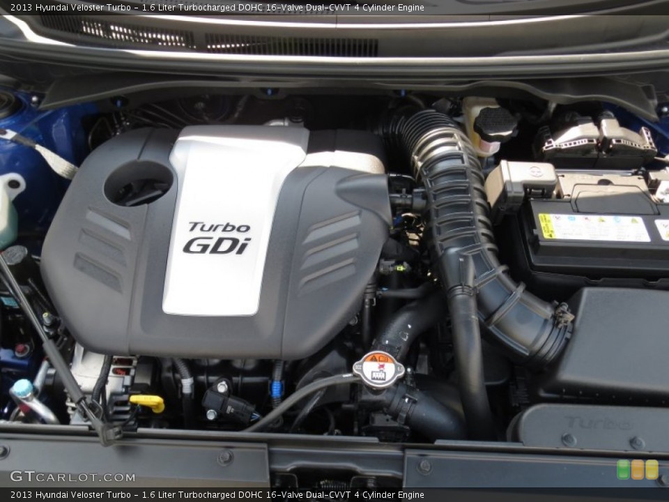 1.6 Liter Turbocharged DOHC 16-Valve Dual-CVVT 4 Cylinder Engine for the 2013 Hyundai Veloster #71998317
