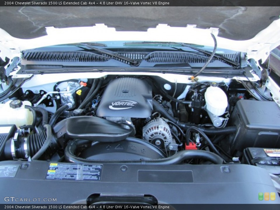 4.8 Liter OHV 16-Valve Vortec V8 Engine for the 2004 Chevrolet Silverado 1500 #72024198