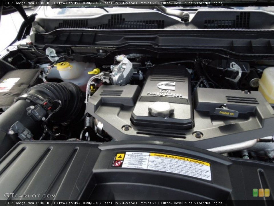 6.7 Liter OHV 24-Valve Cummins VGT Turbo-Diesel Inline 6 Cylinder Engine for the 2012 Dodge Ram 3500 HD #72031677