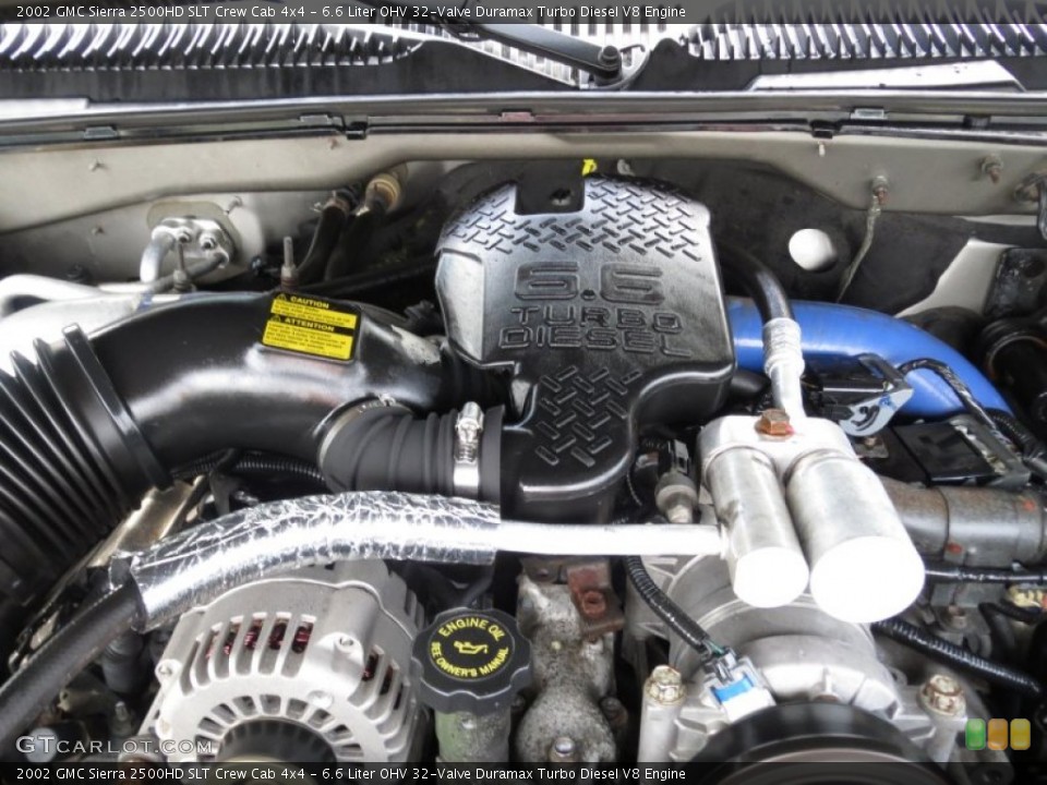 6.6 Liter OHV 32-Valve Duramax Turbo Diesel V8 Engine for the 2002 GMC Sierra 2500HD #72126708