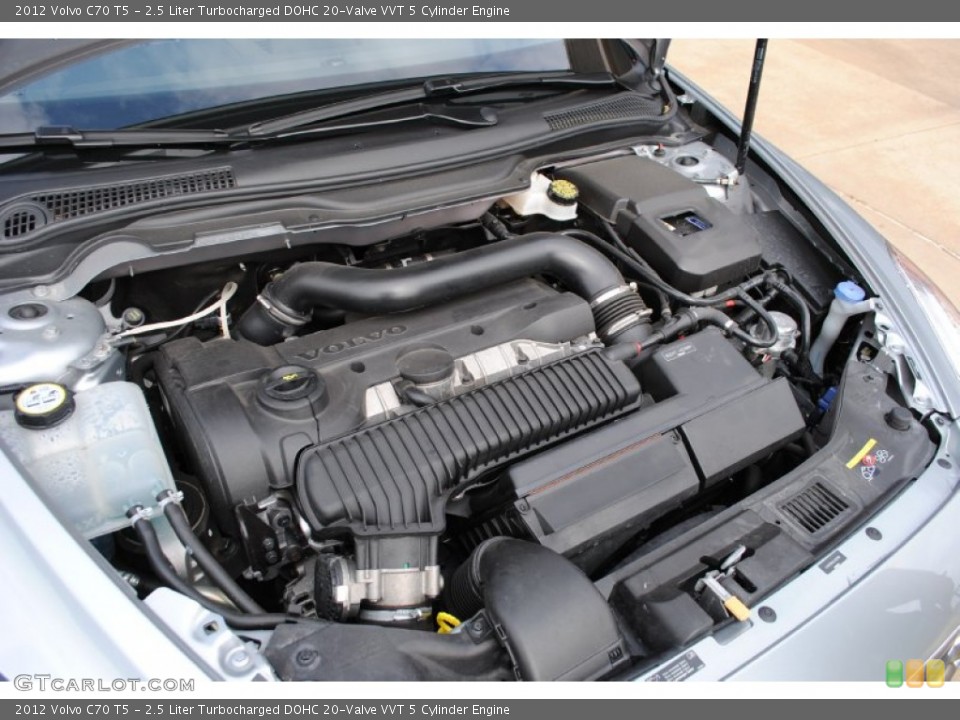 2.5 Liter Turbocharged DOHC 20-Valve VVT 5 Cylinder 2012 Volvo C70 Engine