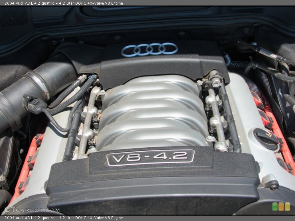 4.2 Liter DOHC 40-Valve V8 2004 Audi A8 Engine