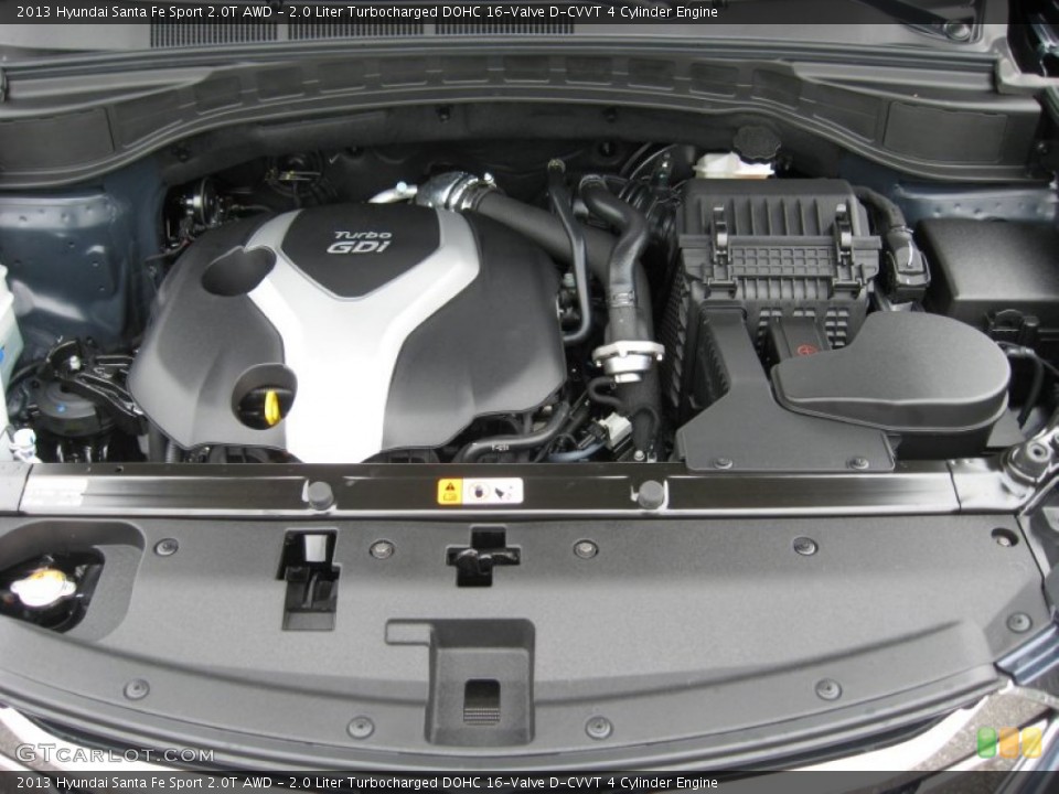 2.0 Liter Turbocharged DOHC 16-Valve D-CVVT 4 Cylinder Engine for the 2013 Hyundai Santa Fe #72145821