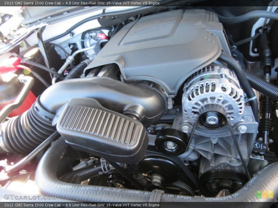 4.8 Liter Flex-Fuel OHV 16-Valve VVT Vortec V8 Engine for the 2013 GMC Sierra 1500 #72276358