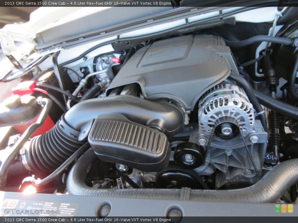 4.8 Liter Flex-Fuel OHV 16-Valve VVT Vortec V8 Engine for the 2013 GMC Sierra 1500 #72276433