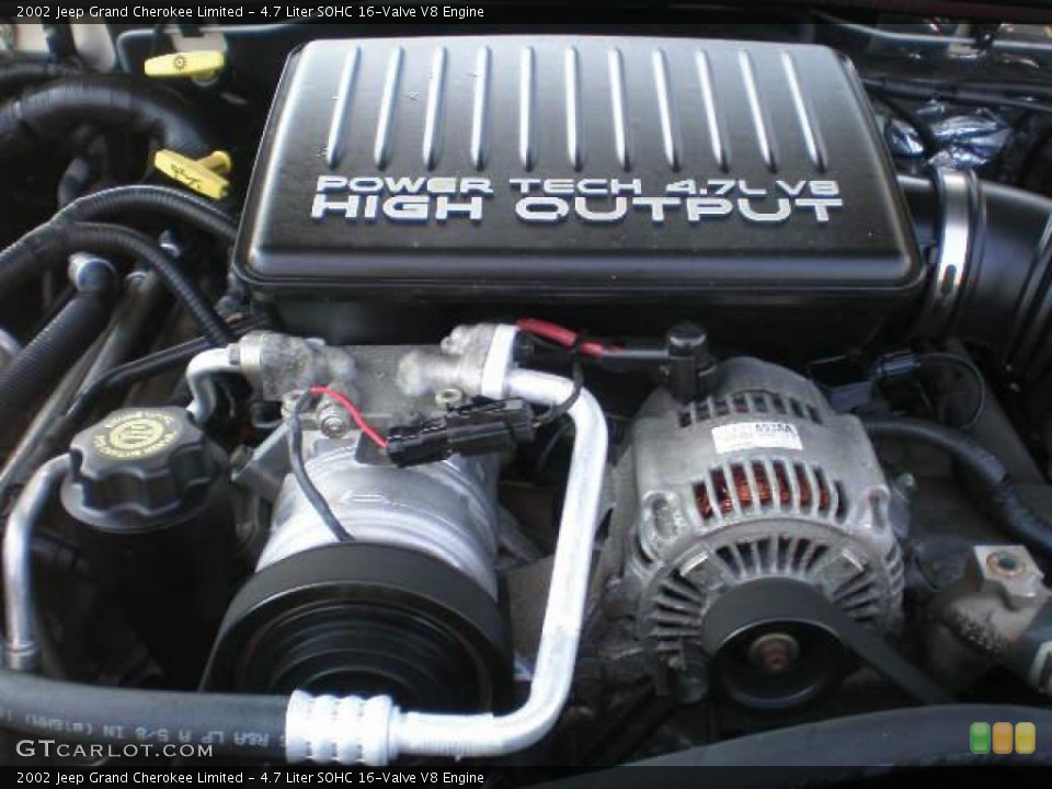 4.7 Liter SOHC 16-Valve V8 Engine for the 2002 Jeep Grand Cherokee #72291262