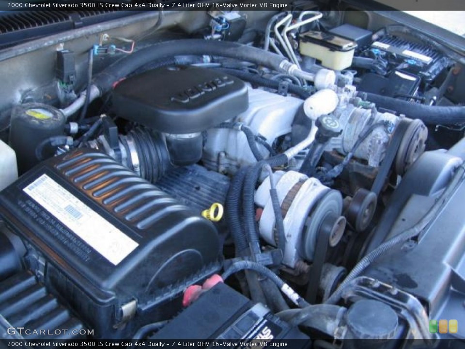 7.4 Liter OHV 16-Valve Vortec V8 Engine for the 2000 Chevrolet Silverado 3500 #72298875