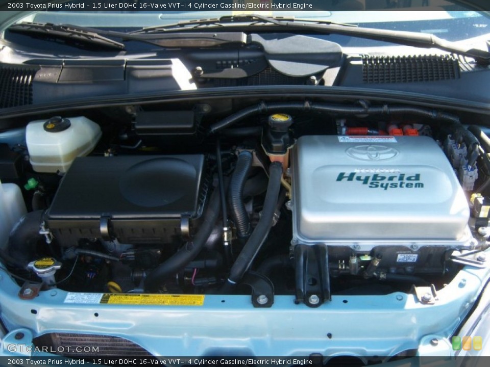 1.5 Liter DOHC 16-Valve VVT-i 4 Cylinder Gasoline/Electric Hybrid 2003 Toyota Prius Engine