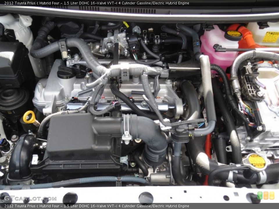 1.5 Liter DOHC 16-Valve VVT-i 4 Cylinder Gasoline/Electric Hybrid Engine for the 2012 Toyota Prius c #72365328