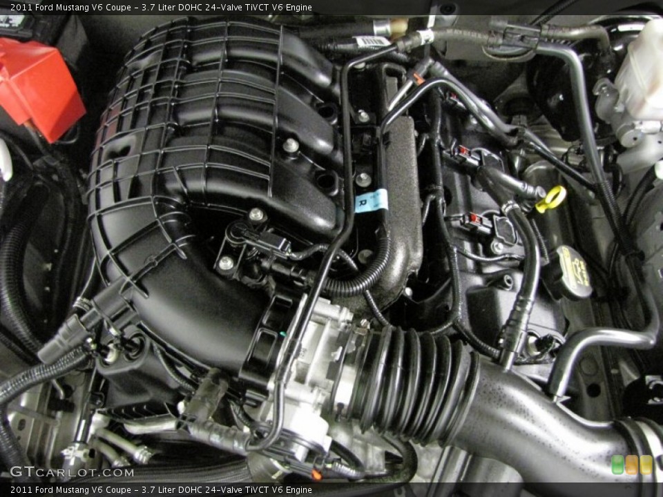 3.7 Liter DOHC 24-Valve TiVCT V6 Engine for the 2011 Ford Mustang #72373713