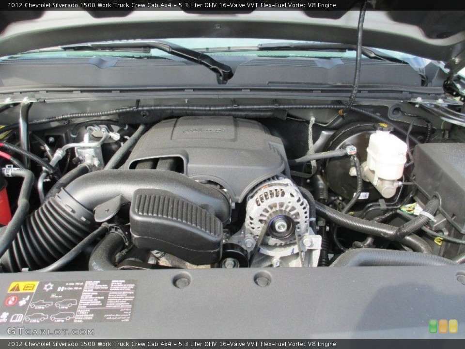 5.3 Liter OHV 16-Valve VVT Flex-Fuel Vortec V8 Engine for the 2012 Chevrolet Silverado 1500 #72387513