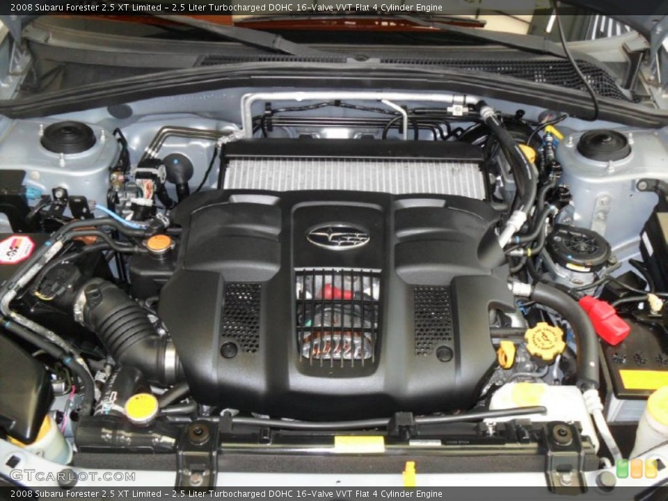 2.5 Liter Turbocharged DOHC 16-Valve VVT Flat 4 Cylinder 2008 Subaru Forester Engine