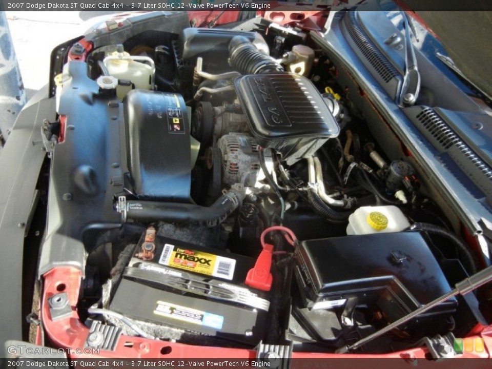 3.7 Liter SOHC 12-Valve PowerTech V6 Engine for the 2007 Dodge Dakota #72442017