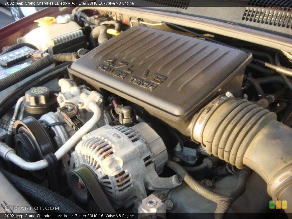 4.7 Liter SOHC 16-Valve V8 Engine for the 2002 Jeep Grand Cherokee #72445556