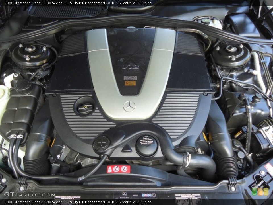 5.5 Liter Turbocharged SOHC 36-Valve V12 2006 Mercedes-Benz S Engine