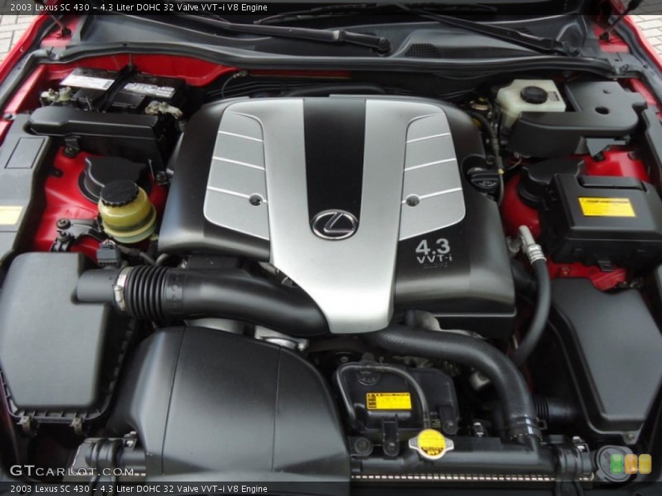 4.3 Liter DOHC 32 Valve VVT-i V8 Engine for the 2003 Lexus SC #72461861