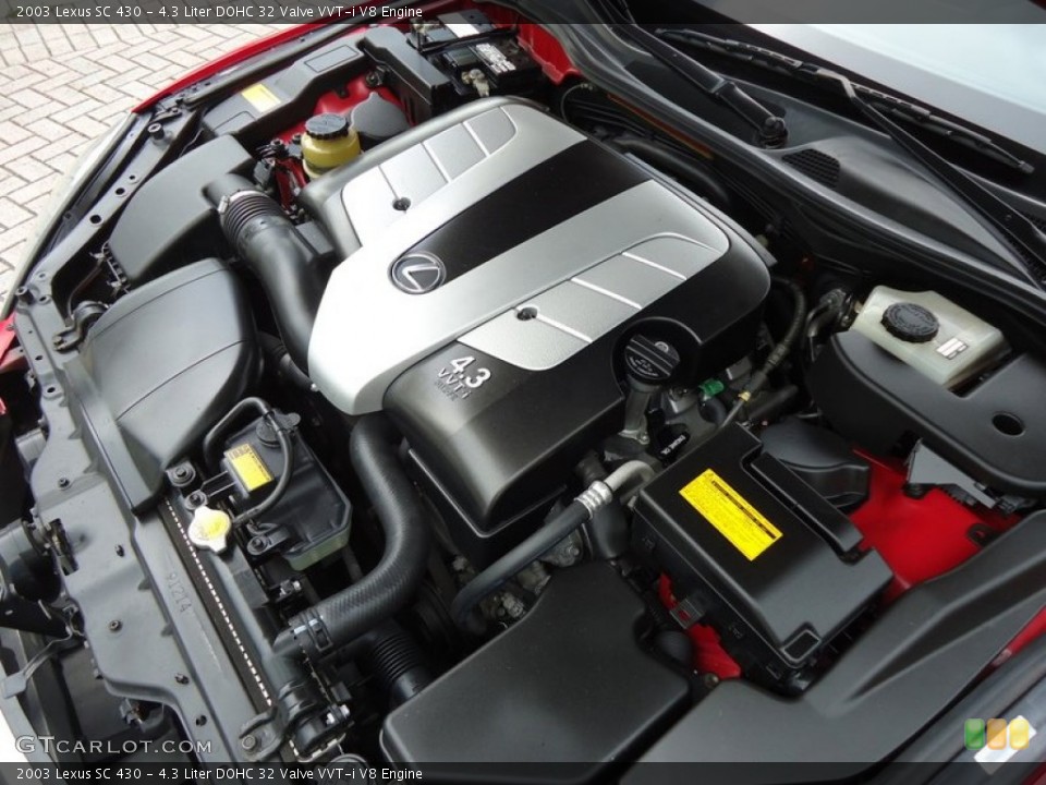 4.3 Liter DOHC 32 Valve VVT-i V8 Engine for the 2003 Lexus SC #72461874