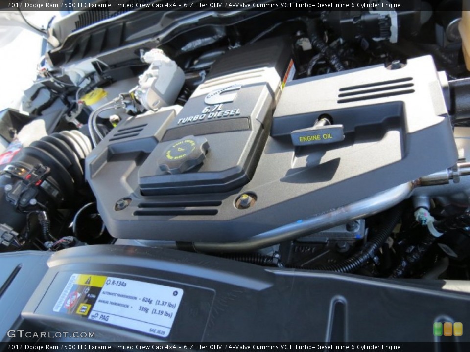 6.7 Liter OHV 24-Valve Cummins VGT Turbo-Diesel Inline 6 Cylinder Engine for the 2012 Dodge Ram 2500 HD #72657763