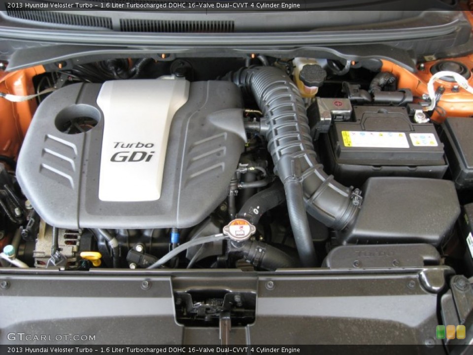 1.6 Liter Turbocharged DOHC 16-Valve Dual-CVVT 4 Cylinder Engine for the 2013 Hyundai Veloster #72709253