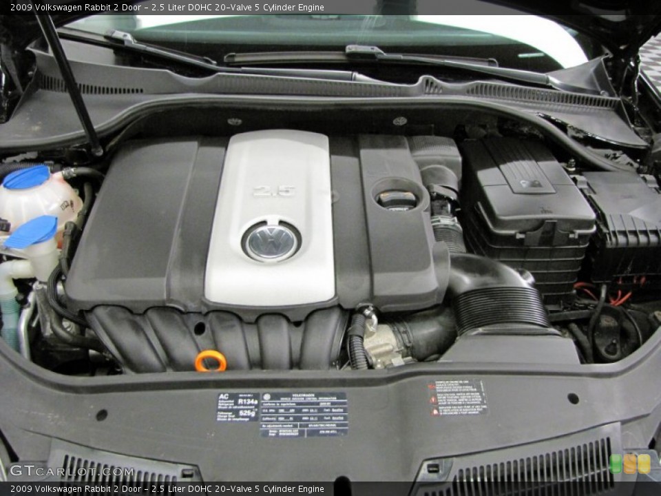 2.5 Liter DOHC 20-Valve 5 Cylinder 2009 Volkswagen Rabbit Engine