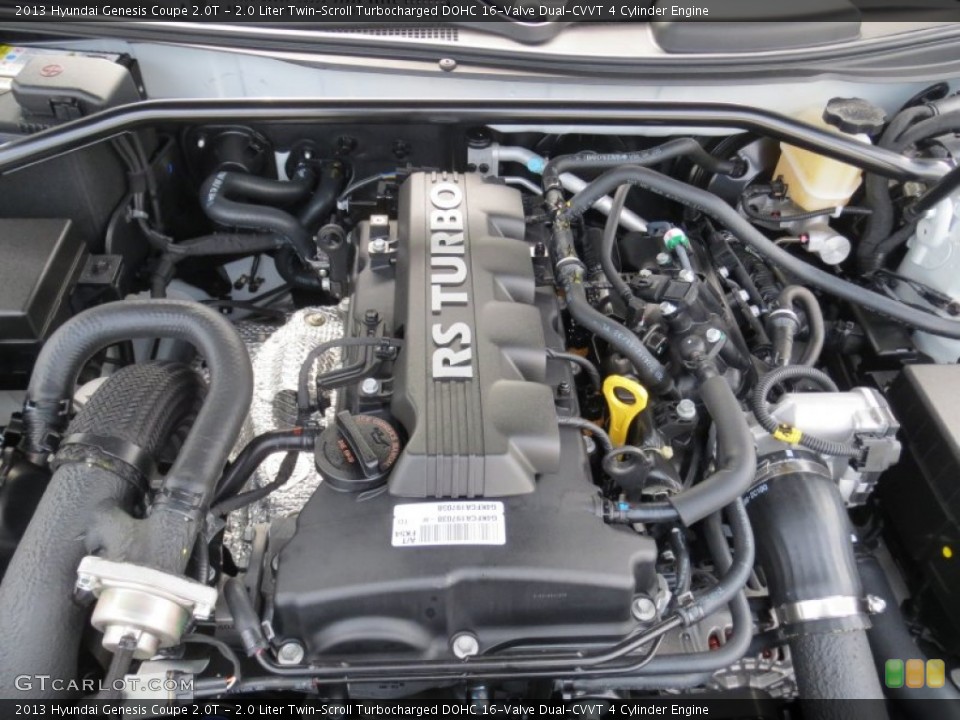 2.0 Liter Twin-Scroll Turbocharged DOHC 16-Valve Dual-CVVT 4 Cylinder Engine for the 2013 Hyundai Genesis Coupe #72776107
