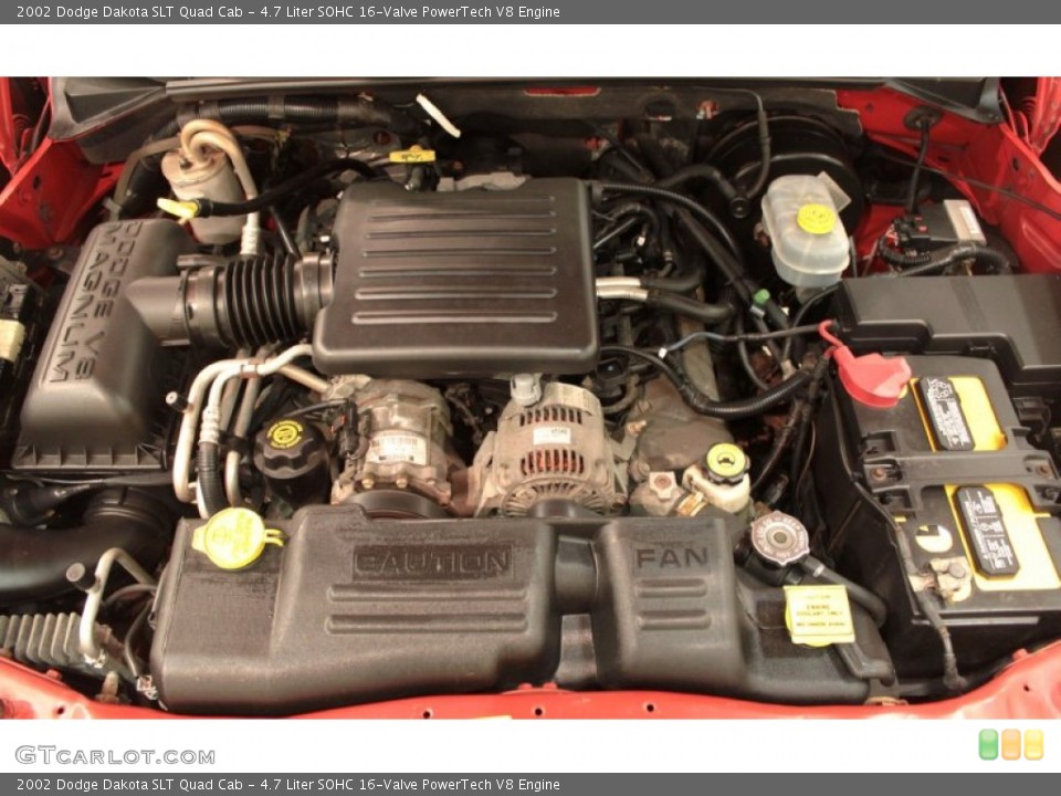 4.7 Liter SOHC 16-Valve PowerTech V8 Engine for the 2002 Dodge Dakota #72806476