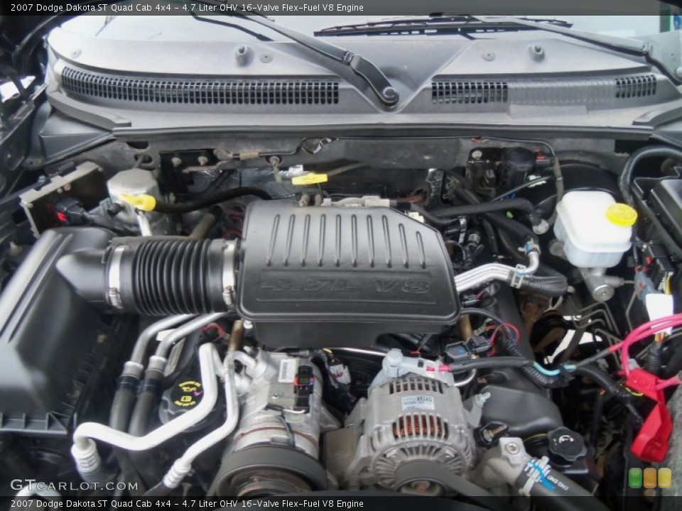 4.7 Liter OHV 16-Valve Flex-Fuel V8 Engine for the 2007 Dodge Dakota #72835704