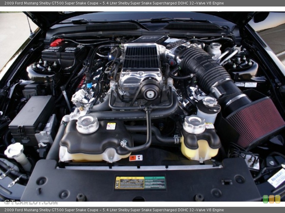 5.4 Liter Shelby Super Snake Supercharged DOHC 32-Valve V8 Engine for the 2009 Ford Mustang #72908371