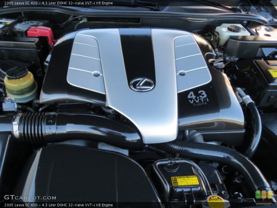 4.3 Liter DOHC 32-Valve VVT-i V8 2005 Lexus SC Engine