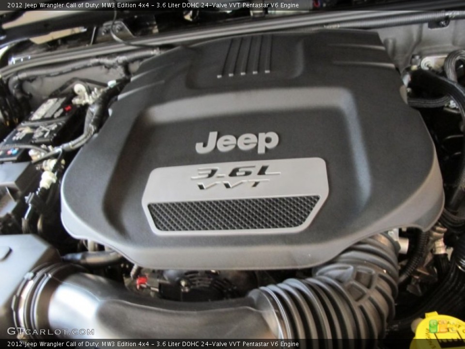 3.6 Liter DOHC 24-Valve VVT Pentastar V6 2012 Jeep Wrangler Engine