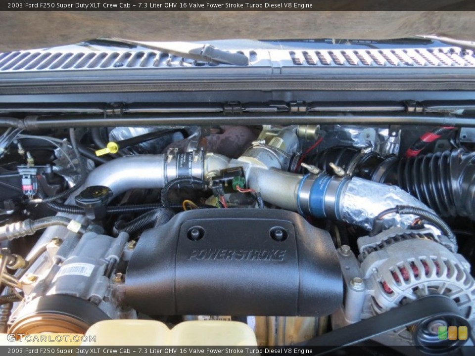 7.3 Liter OHV 16 Valve Power Stroke Turbo Diesel V8 Engine for the 2003 Ford F250 Super Duty #72977387