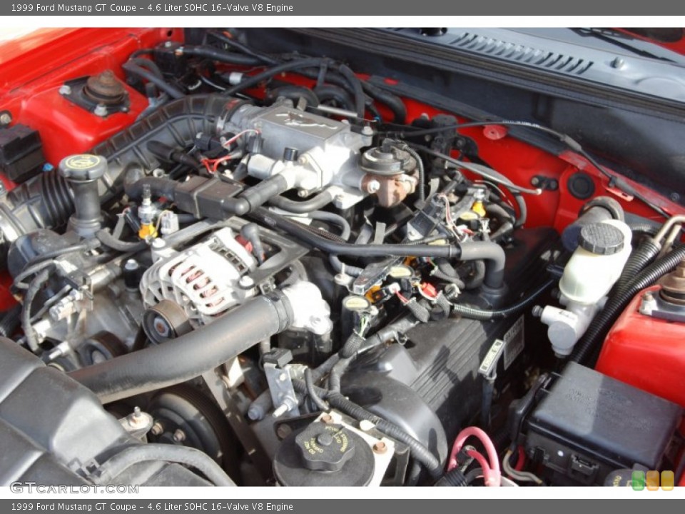 4.6 Liter SOHC 16-Valve V8 Engine for the 1999 Ford Mustang #72993883