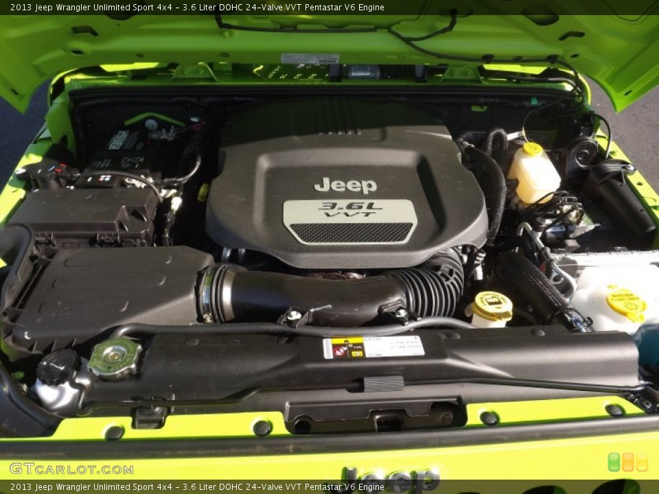3.6 Liter DOHC 24-Valve VVT Pentastar V6 Engine for the 2013 Jeep Wrangler Unlimited #72997732