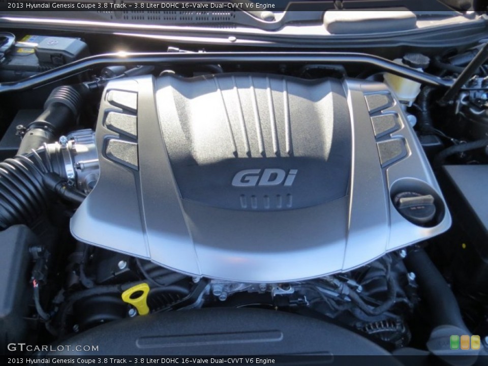 3.8 Liter DOHC 16-Valve Dual-CVVT V6 Engine for the 2013 Hyundai Genesis Coupe #73026010