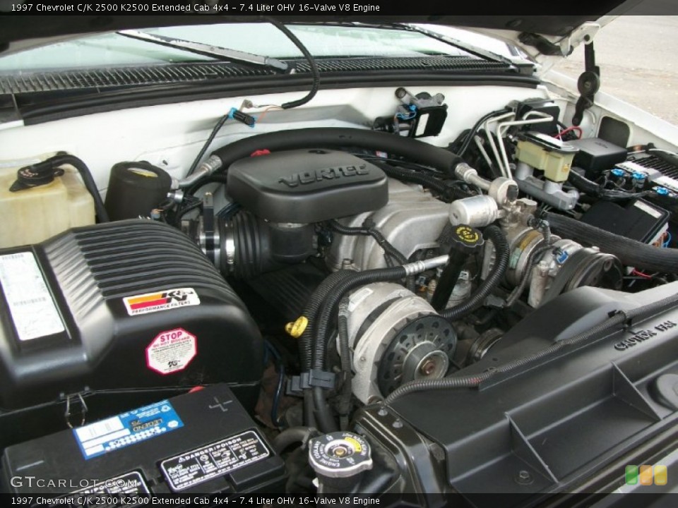 7.4 Liter OHV 16-Valve V8 1997 Chevrolet C/K 2500 Engine